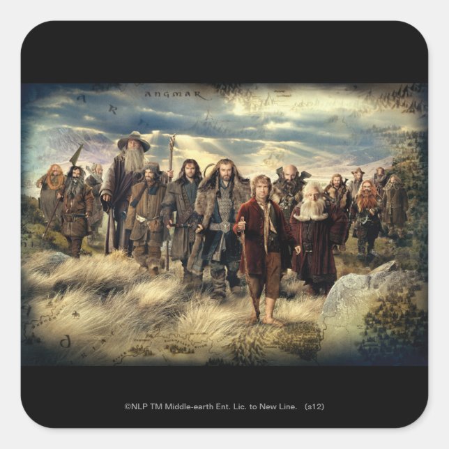 Das Unternehmen Quadratischer Aufkleber (Vorderseite)