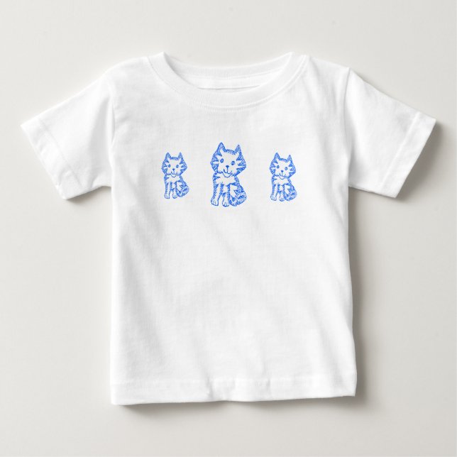 Das unterschwellige Ruffelkleid der Katze Baby T-shirt (Vorderseite)