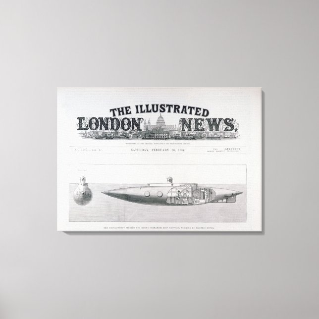 Das Unterseeboot, das aufgeht und absinkt Leinwanddruck (Vorderseite)