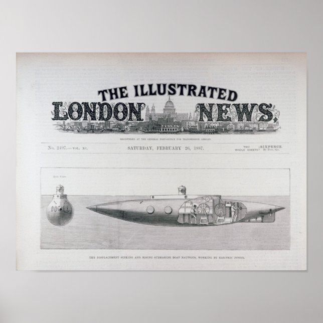 Das Unterseeboot, das aufgeht und absinkt Poster (Vorne)