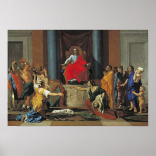 Das Urteil Solomon von 1649 Poster
