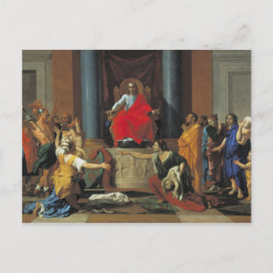Das Urteil Solomon von 1649 Postkarte