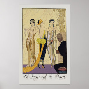 Das Urteil von Paris, 1920-30 (pochoir Druck) Poster