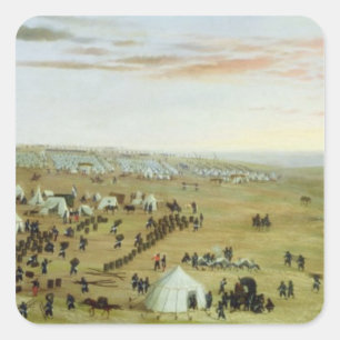 Das Uruguaiana Lager, Rio Grande, Brasilien, 1865 Quadratischer Aufkleber