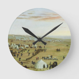 Das Uruguaiana Lager, Rio Grande, Brasilien, 1865 Runde Wanduhr