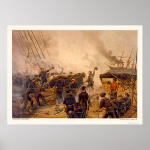 Das USS Kearsarge sinkt den CSS Alabama im Jahre Poster