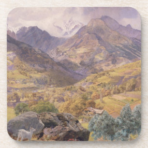 Das Val d'Aosta, 1858 (Öl auf Leinwand) Untersetzer