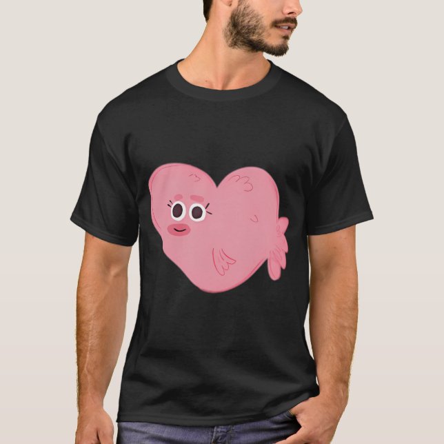 Das Valentins Herz Fisch T-Shirt (Vorderseite)