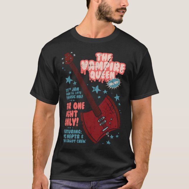 Das Vampire Queen Music Poster T-Shirt (Vorderseite)