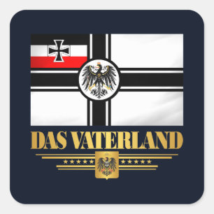 Das Vaterland Quadratischer Aufkleber