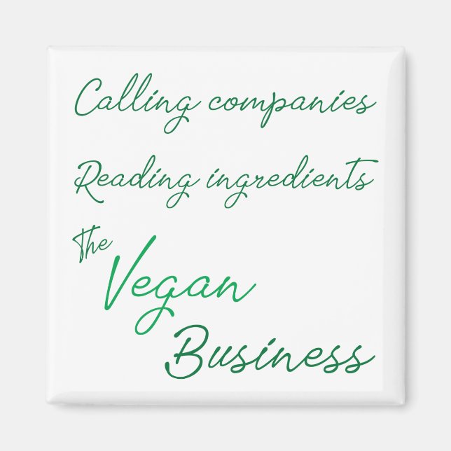 Das Vegane Business Magnet (Vorne)