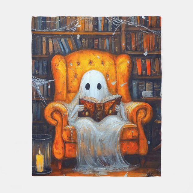 Das verborgene Geist | Gemütliches Halloween-Bibli Fleecedecke (Vorderseite)