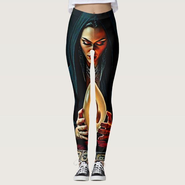 Das verbotene Geheimnisdesign der Zukunft Leggings (Vorderseite)