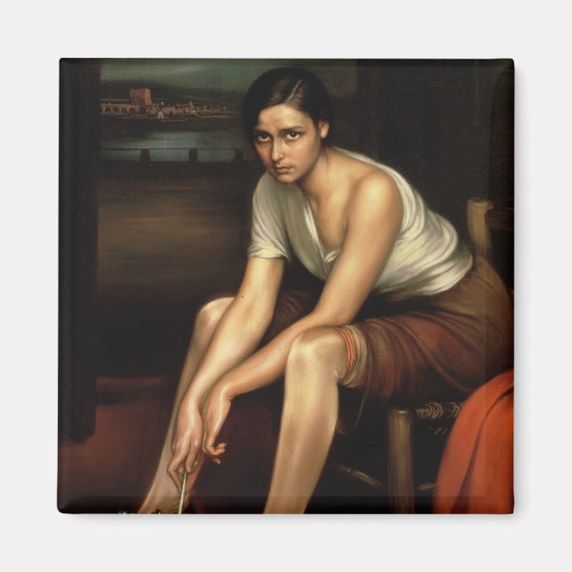 Das Verführerische junge Mädchen Magnet (Vorne)