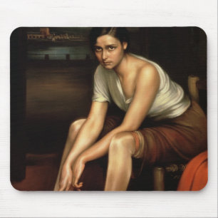 Das verführerische junge Mädchen Mousepad