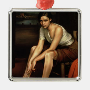 Das verführerische junge Mädchen Ornament Aus Metall