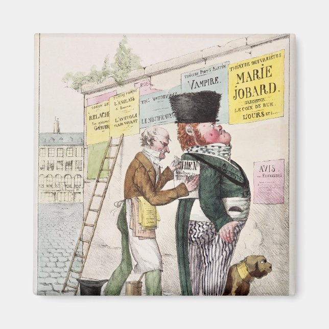 Das Vergnügen eines Bill Sticker, 1820 Magnet (Vorne)