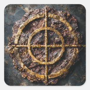 Das vergoldete Sigil Quadratischer Aufkleber