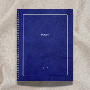 Das Vermächtnis Indigo-Leder & Silber-Gelehrter Notizbuch