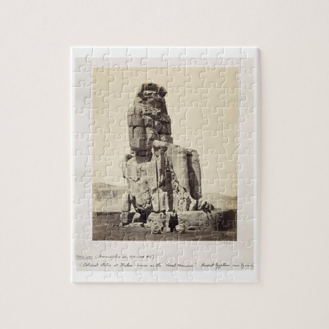 Das "vernehmbare Memnon", kolossale Statue von Puzzle (Vertikal)