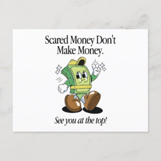 Das verschreckte Geld verdient kein Geld, um dich  Feiertagspostkarte