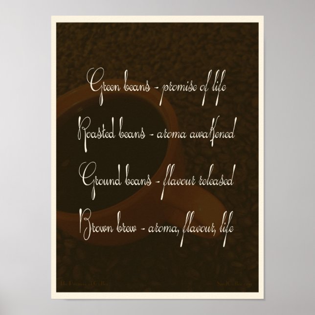 Das Versprechen des Kaffees - Plakat (Vorne)