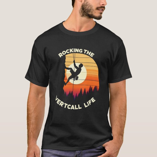 Das vertikale Leben | Rock Climber T-Shirt (Vorderseite)
