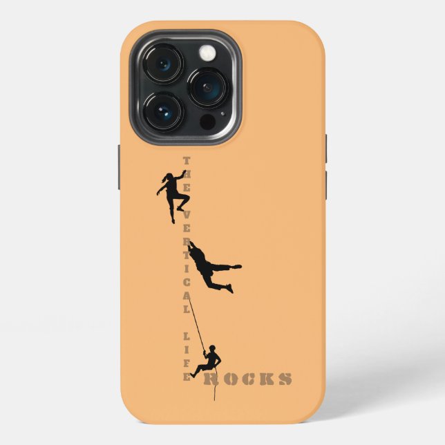Das vertikale Leben - Rock Climbing Design iPhone Hülle (Hinten)
