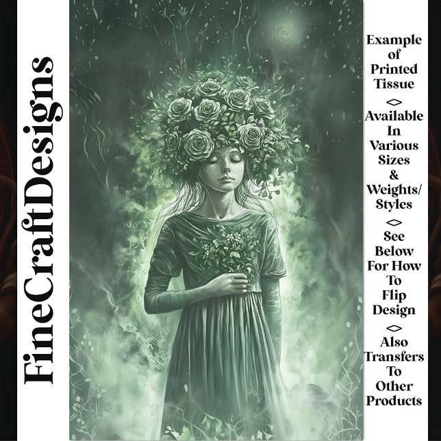 Das verzauberte Naturmädchen in der Rose Kronen U9 Seidenpapier (Von Creator hochgeladen)