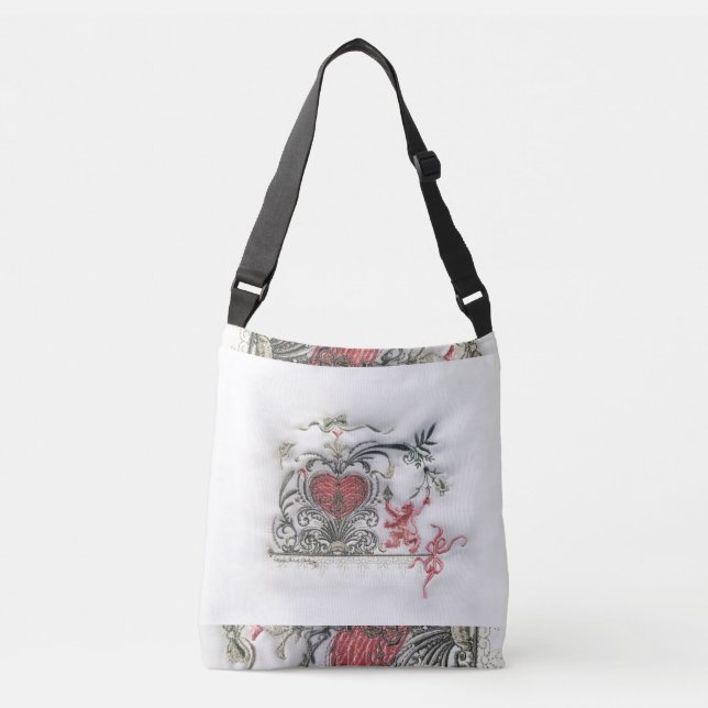 Das verzauberte WaldCrossbody Taschen-Medium Tragetaschen Mit Langen Trägern (Vorderseite)