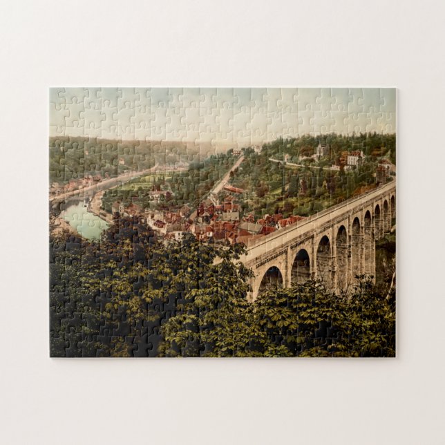 Das Viadukt Dinan Frankreich Puzzle (Horizontal)