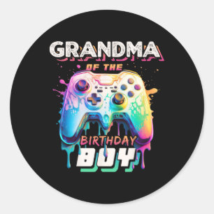 Das Video-Spiel "The Birthday Boy Matching Family" Runder Aufkleber