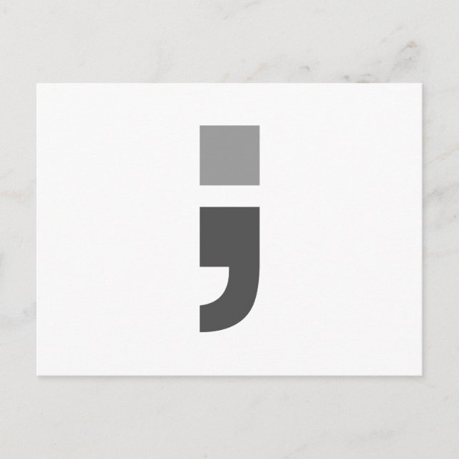 Das vielseitige Semikolon Postkarte (Vorderseite)