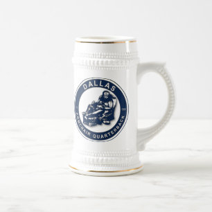 Das Viertel der Sessel - Fußballfans von Dallas Bierglas