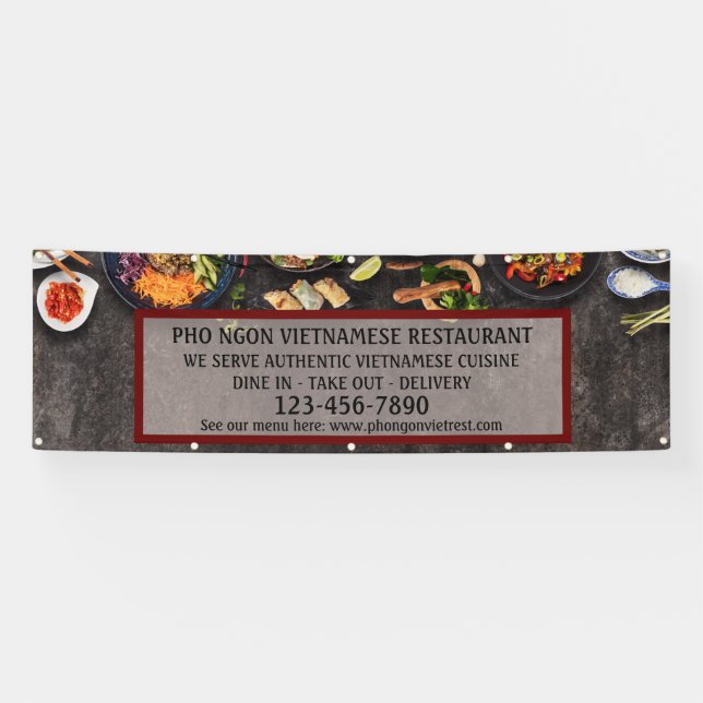 Das vietnamesische Restaurant "Large Wall" Banner (Horizontal)