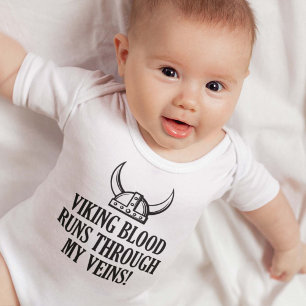 Das Viking des Blutes fließt durch meine Venen Baby Strampler