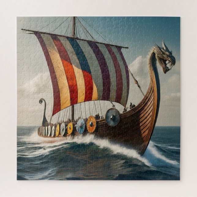 Das Viking Long Schiff Puzzle (Vertikal)
