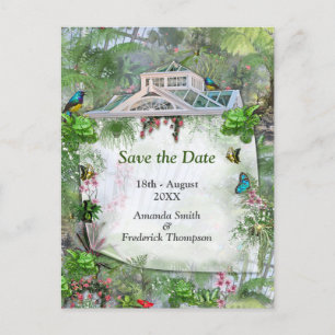 Das Viktorianische Greenhouse Ankündigungspostkarte
