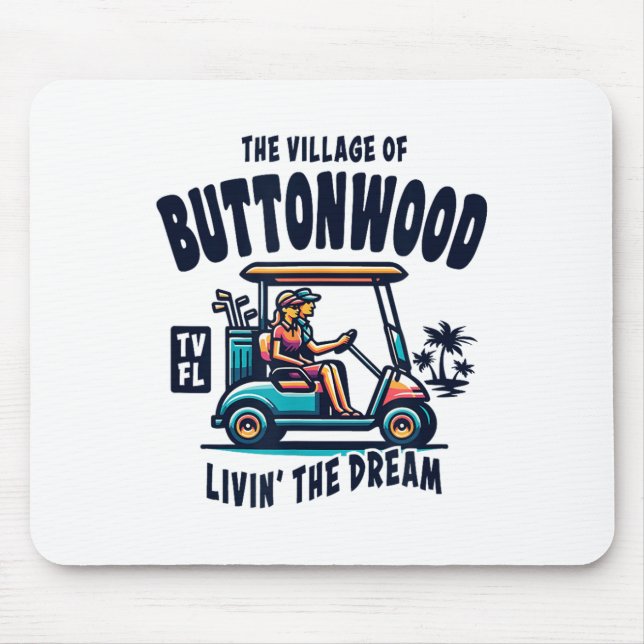 Das Village Of Buttonwood Golf Cart Design  Mousepad (Vorne)