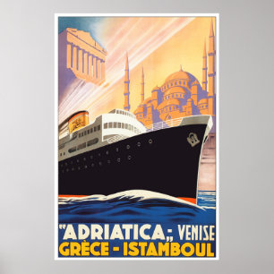 Das Vintage Design der Adriatica Poster