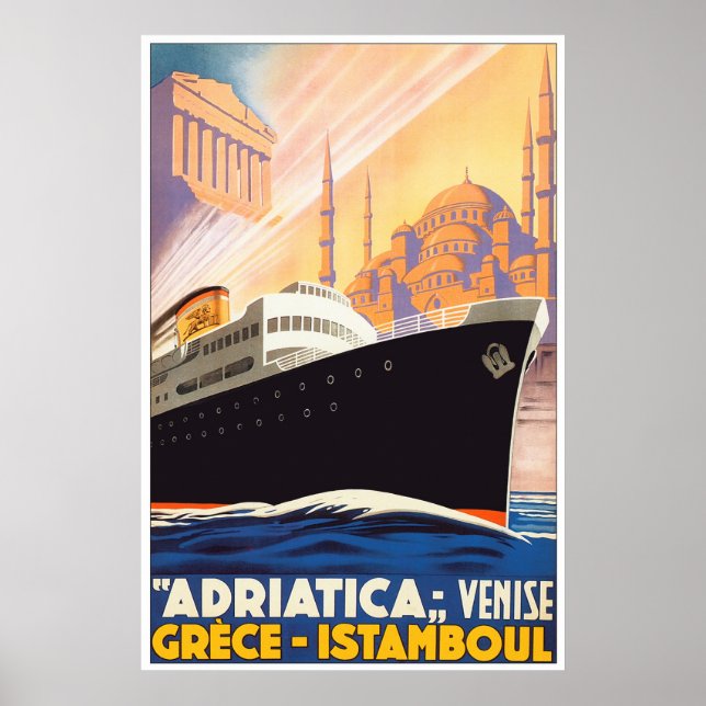 Das Vintage Design der Adriatica Poster (Vorne)