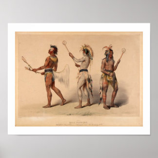 Das Vintage Kunstposter der Ballspieler Poster