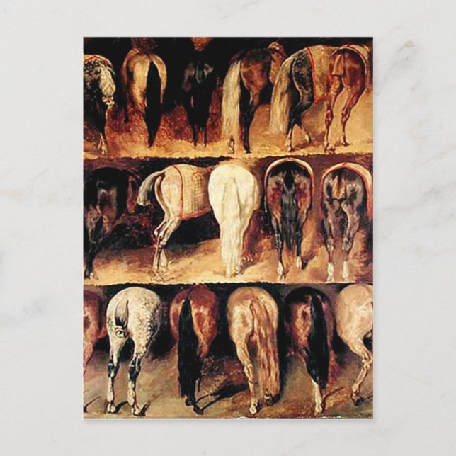 Das Vintage Pferd Postkarte (Vorderseite)