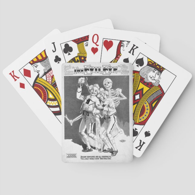 Das Vintage Poster des bösen Auges Spielkarten (Rückseite)