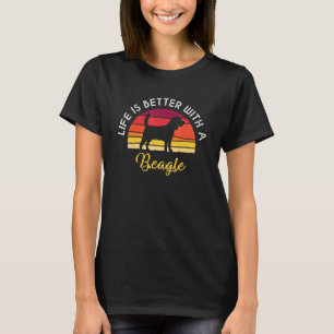 Das Vintage Retro-Leben ist besser mit einem Beagl T-Shirt
