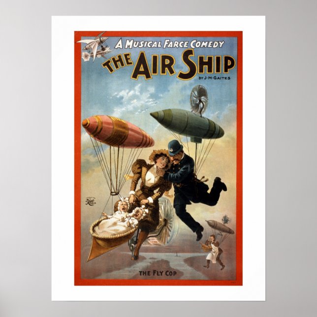 Das Vintage Theaterposter der Airship. Poster (Vorne)