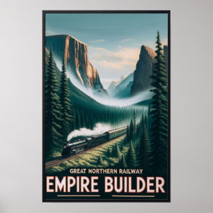 Das Vintage Zugplakat des Empire Builders Poster