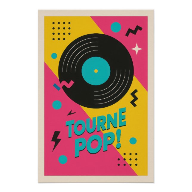 Das Vinyl Pop Art - Poster (Vorderseite)