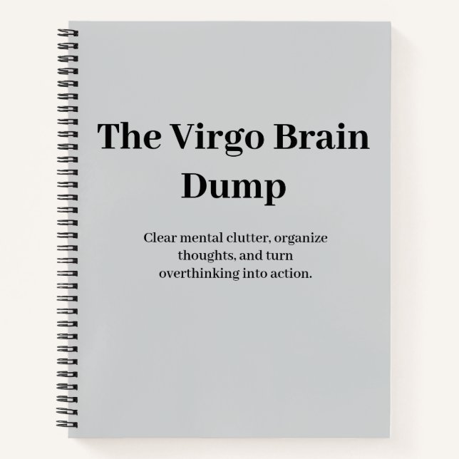 Das Virgo-Brain-Dump-Notizbuch Notizbuch (Vorderseite)