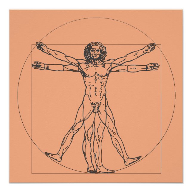 Das Vitruvian Man Poster (Vorderseite)